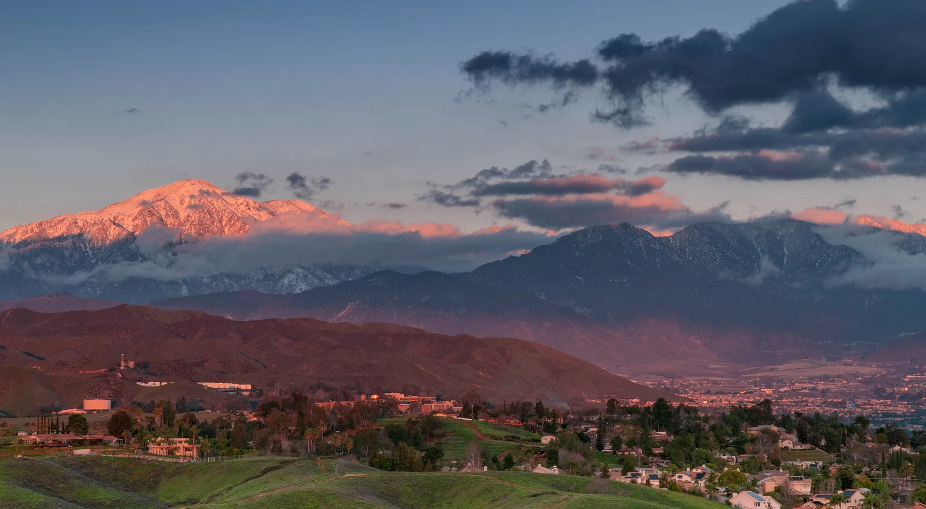 Cinematic landscape photograph of Yucaipa with filmic color grading